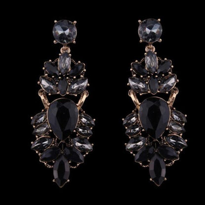 Boucles d'oreilles en perles de couleurs mode luxueuse-gemmes
