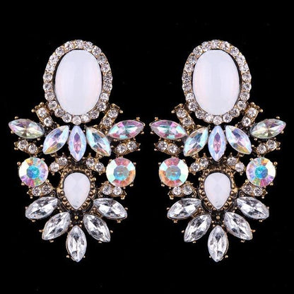 Boucles d'oreilles en perles de couleurs mode luxueuse-gemmes