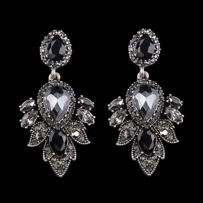 Boucles d'oreilles en perles de couleurs mode luxueuse-gemmes