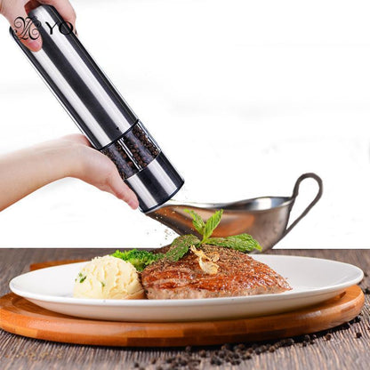 Moulin À Poivre ou Sel en Acier inoxydable-Électrique à piles Outil Cuisine Moulin À Épices pratique