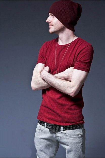 Bonnet style décontracté mode Hip-Hop Unisexe en Coton Solide Doux Tricoté