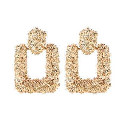 Boucles D'oreilles Éblouissantes de Mode Grandes Géométriques rondes Moderne