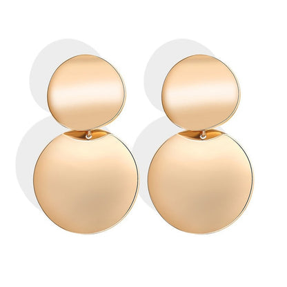 Boucles D'oreilles Éblouissantes de Mode Grandes Géométriques rondes Moderne