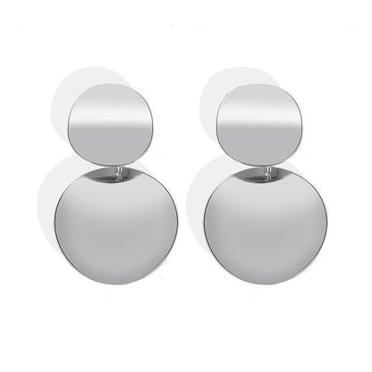 Boucles D'oreilles Éblouissantes de Mode Grandes Géométriques rondes Moderne