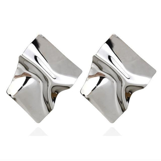 Boucles D'oreilles Éblouissantes de Mode Grandes Géométriques rondes Moderne