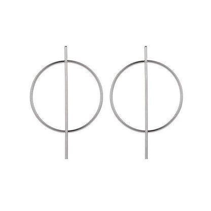 Boucles D'oreilles Éblouissantes de Mode Grandes Géométriques rondes Moderne