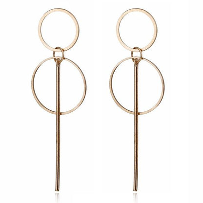 Boucles D'oreilles Éblouissantes de Mode Grandes Géométriques rondes Moderne