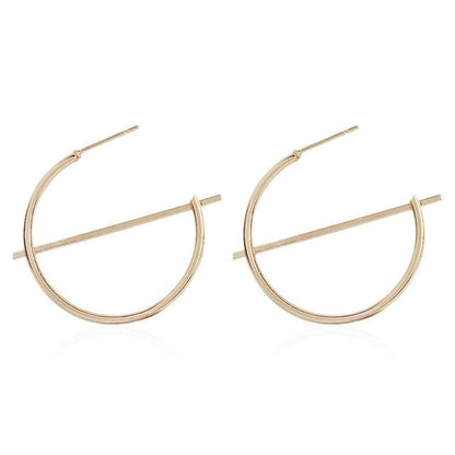 Boucles D'oreilles Éblouissantes de Mode Grandes Géométriques rondes Moderne