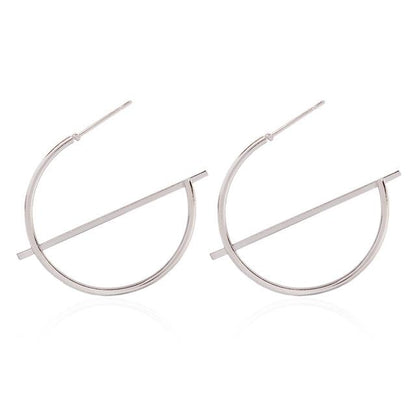 Boucles D'oreilles Éblouissantes de Mode Grandes Géométriques rondes Moderne