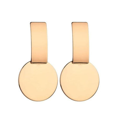 Boucles D'oreilles Éblouissantes de Mode Grandes Géométriques rondes Moderne