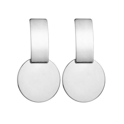 Boucles D'oreilles Éblouissantes de Mode Grandes Géométriques rondes Moderne