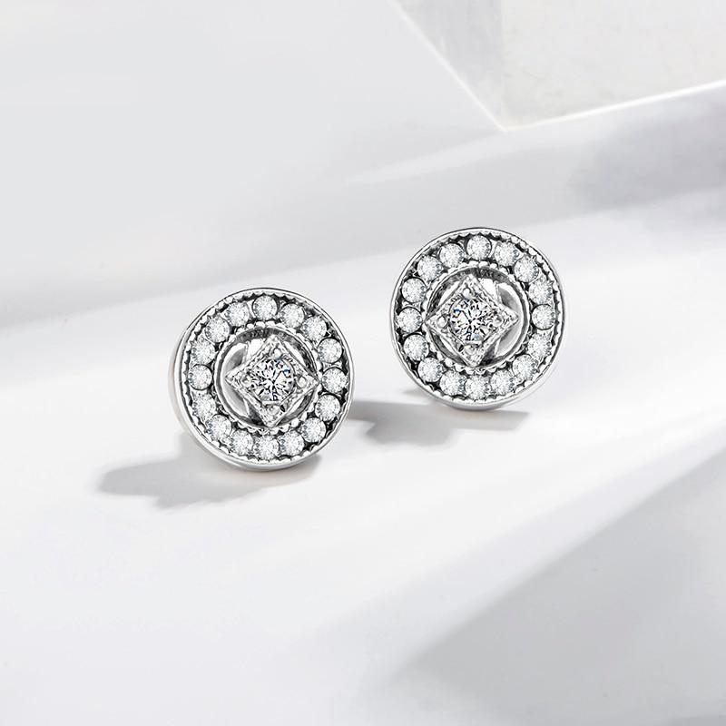 Petits clous d'oreilles Chiffres en acier inoxydable argent-or -noir ou blanc