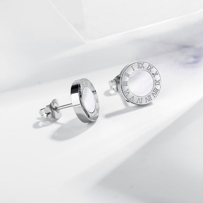 Petits clous d'oreilles Chiffres en acier inoxydable argent-or -noir ou blanc