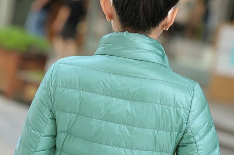 Veste d'hiver Parka en duvet Ultra légère bouffante veste Portable coupe-vent colorée