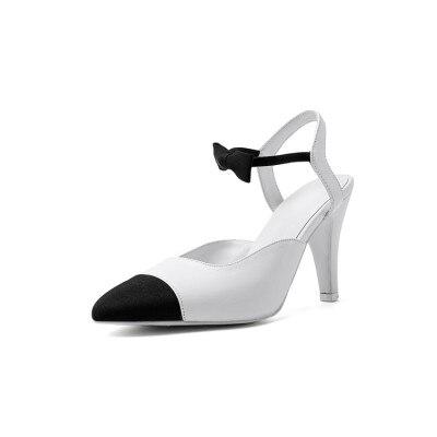 Chaussures de princesse à talons hauts ouvertes bi-couleurs Noir & blanc ou doré- Sexy