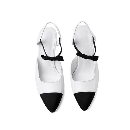 Chaussures de princesse à talons hauts ouvertes bi-couleurs Noir & blanc ou doré- Sexy