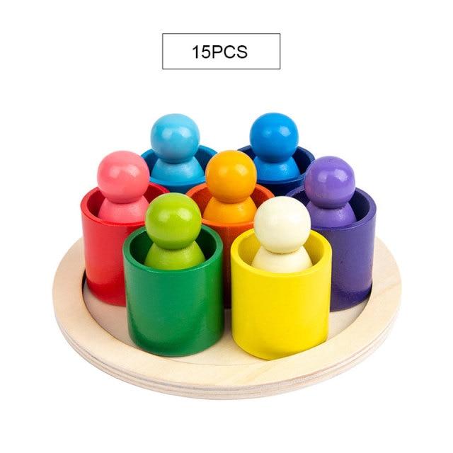 Jouets Montessori Bâtiment Arc-en-Ciel Jouets En Bois Montessori Jouets Éducatifs En Bois Empilage Jouets Éducatifs Pour Enfants Enfants Jouets
