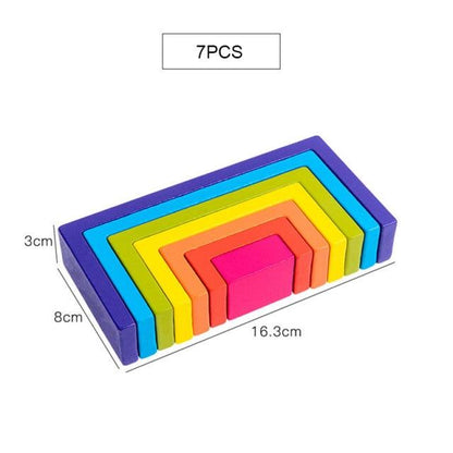 Jouets Montessori Bâtiment Arc-en-Ciel Jouets En Bois Montessori Jouets Éducatifs En Bois Empilage Jouets Éducatifs Pour Enfants Enfants Jouets