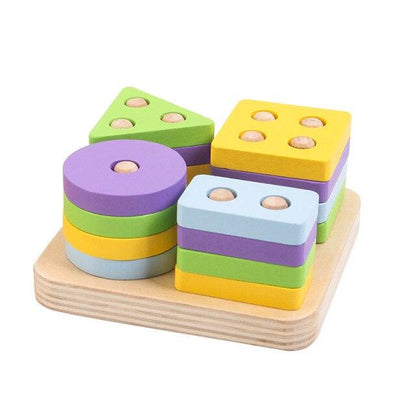 Jouets Montessori Bâtiment Arc-en-Ciel Jouets En Bois Montessori Jouets Éducatifs En Bois Empilage Jouets Éducatifs Pour Enfants Enfants Jouets