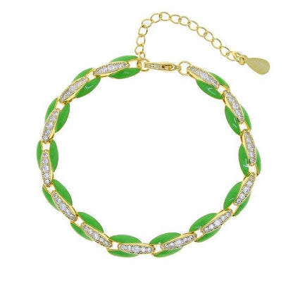 Bracelet Mode haute qualité pour femmes Arc en ciel coloré perlé et strass