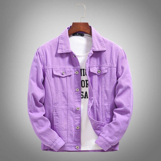 veste en jean Homme violet ou orange
