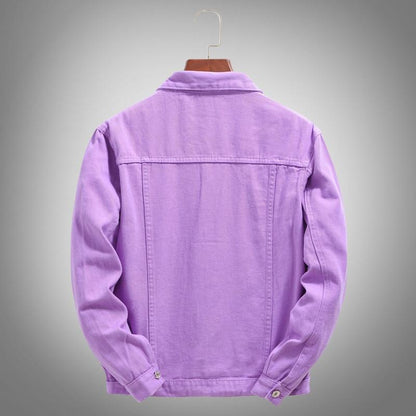 veste en jean Homme violet ou orange
