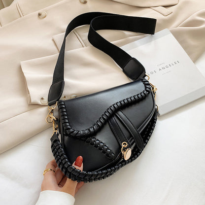 Sac à main Saddle se porte à l'épaule fermeture éclair cuir PU couleurs