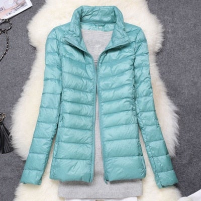 Veste d'hiver Parka en duvet Ultra légère bouffante veste Portable coupe-vent colorée