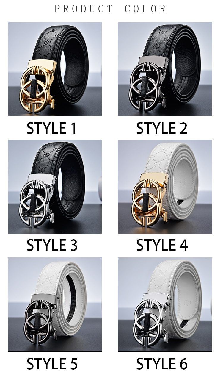 Ceinture de Luxe GoldG boucle Automatique Haute Qualité Cuir artificiel