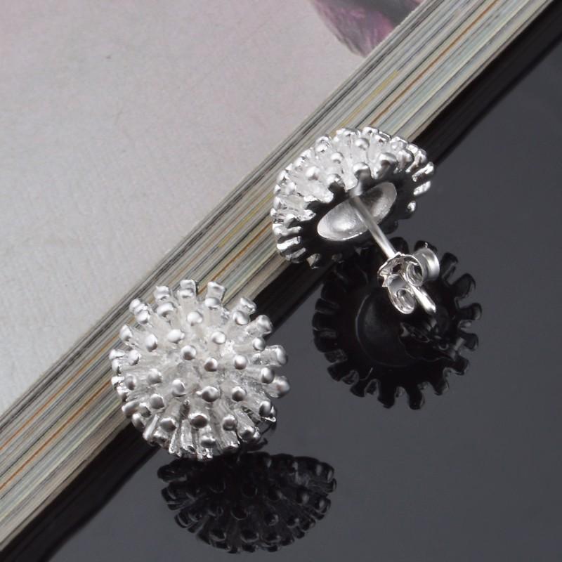 Boucles D'oreilles EN ARGENT Sterling 925 Forme Géométrique Fine Bijoux Mode Bijoux pour Femmes