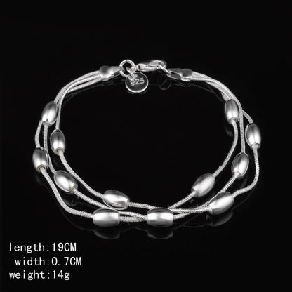 Bracelet en argent 925, bijoux Mode Three Ball Gloss