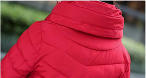 Doudoune féminine à capuche,parka slim en coton rembourré veste courte différentes coloris