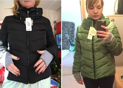Doudoune féminine à capuche,parka slim en coton rembourré veste courte différentes coloris