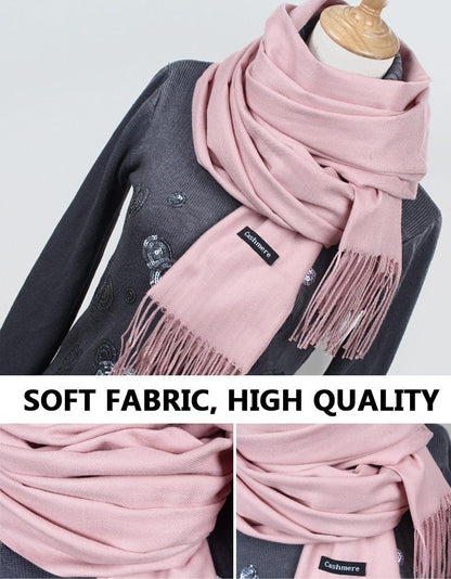 L'indispensable écharpe authentique Pashmina en Cachemire Haute qualité Le châle d'hiver idéal