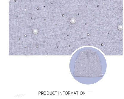 Bonnet brodé de perles collection Mode hiver Fourrure Naturelle tient chaud