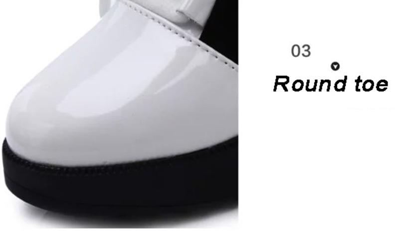 Bottines-tendance actuelle-fourrées pour l'hiver vernies blanches ou noires-style-fermeture zip