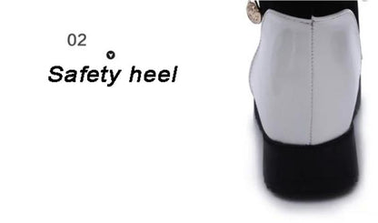 Bottines-tendance actuelle-fourrées pour l'hiver vernies blanches ou noires-style-fermeture zip