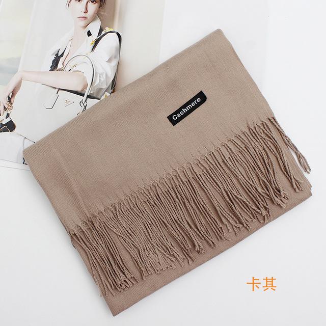 Echarpe femme et homme hiver cachemire pashmina long châle pleins de couleurs à choix