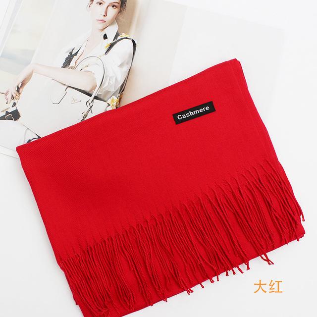 Echarpe femme et homme hiver cachemire pashmina long châle pleins de couleurs à choix