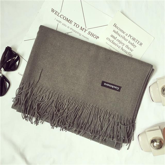 Echarpe femme et homme hiver cachemire pashmina long châle pleins de couleurs à choix