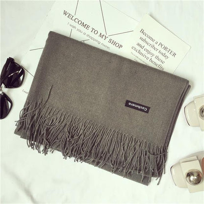 Echarpe femme et homme hiver cachemire pashmina long châle pleins de couleurs à choix