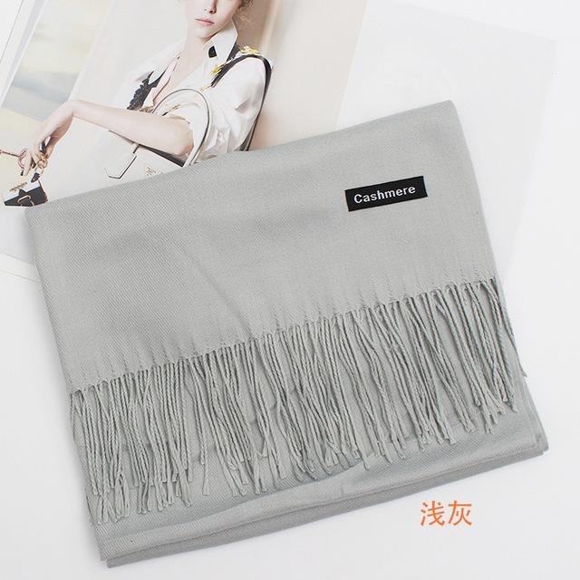 Echarpe femme et homme hiver cachemire pashmina long châle pleins de couleurs à choix