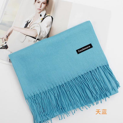 Echarpe femme et homme hiver cachemire pashmina long châle pleins de couleurs à choix