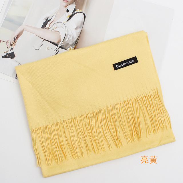 Echarpe femme et homme hiver cachemire pashmina long châle pleins de couleurs à choix