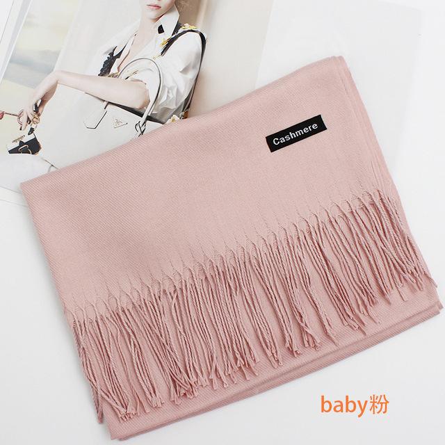 Echarpe femme et homme hiver cachemire pashmina long châle pleins de couleurs à choix