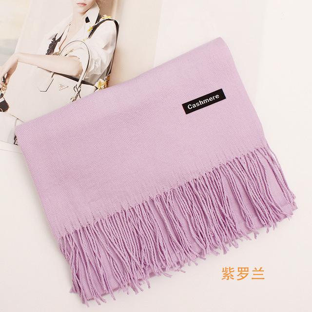 Echarpe femme et homme hiver cachemire pashmina long châle pleins de couleurs à choix