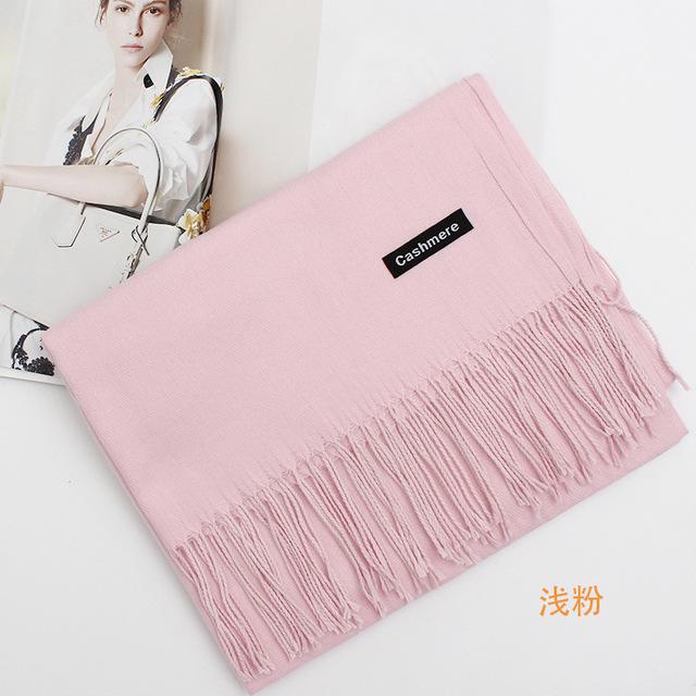 Echarpe femme et homme hiver cachemire pashmina long châle pleins de couleurs à choix