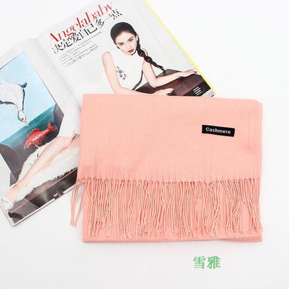 Echarpe femme et homme hiver cachemire pashmina long châle pleins de couleurs à choix