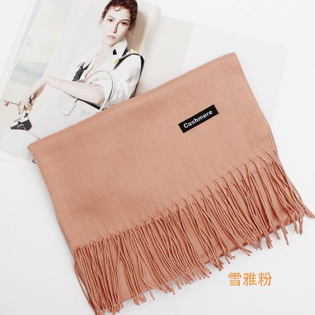 Echarpe femme et homme hiver cachemire pashmina long châle pleins de couleurs à choix