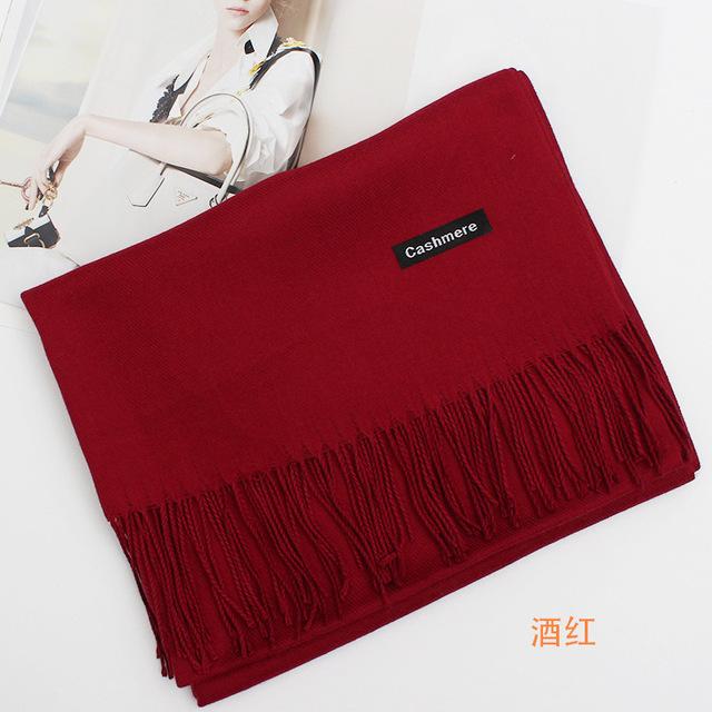 Echarpe femme et homme hiver cachemire pashmina long châle pleins de couleurs à choix